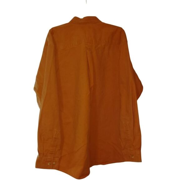 L.L. Bean Mens Pre-owned Burnt Orange Heavy Duty Button-Down Shirt - sz. XL - Picture 2 of 3